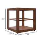 KoolMore 15 in. Dark Wood Countertop Open Back Dry Bakery Display Case, Pastry, Cake and Bread Display with Tempered Glass
