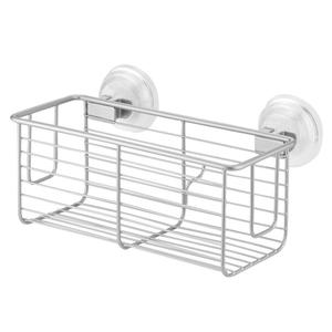 Classico Bathroom Power Lock Suction Shower Caddy Basket for Shampoo, Conditioner, Soap - Silver 