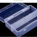 Plastic Nail Art Tools Organizer Nail Brushes Container Case Manicure Tools Holder Double Layers Large Capacity Nail Tools Storage Box (clear)