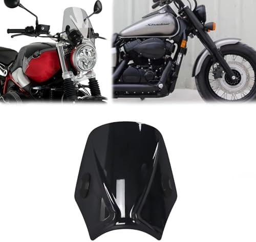 Suitable for Phantom 750 SHADOW 1998-2024 2023 2022 windshield windshield windshield with bracket motorcycle parts shadow phantom 750 (Black)