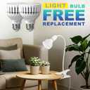 LED Grow Light, Dual-Head 5000K White Full Spectrum Clip-on Gooseneck Plant Lamp for Indoor Desk Plants Growing with 4/8/12H Timer, Bulb Replacement & Smart Plug Compatible (12W Equivalent 80W)