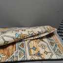 Vintage Area Rug for Living Room 9x12 Modern Washable Rug Non Slip Low Pile Large Rug for Living Room, Bedroom, Farmhouse, Dining Room, Beige