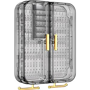 Sooyee Hanging Earrings Organizer & Holder,Can Accommodate Rings, Necklaces, Earrings,Plastic Wall Earring Hanger & Display for Women & Girls,Clear,No-Drill