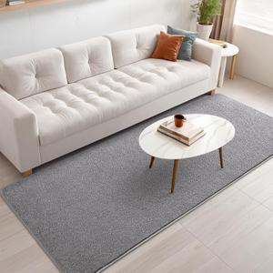 Nuttumico 2x6 Feet Rug Runners for Hallways, Grey Area Rugs for Living Room Bedroom, Washable Non-Slip Entryway Carpets for Kitchen Nursery Dorm Kids Room Home Decor, Soft Modern Indoor Throw Rugs