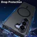 FNTCASE for Samsung Galaxy Z-Fold-6 Case: Strong Magnetic Military Grade Drop Protection Phone Cases with S Pen Holder Slot Matte Slim Built-in Screen Protector Cover Rugged Shockproof TPU (Black)