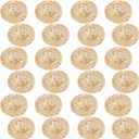 AUEAR, 24 Pack 3 Inch Mini Straw Hat Crafts Small for DIY Decorations Jewelry Accessories