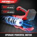 HEINPRO Cordless Leaf Blower Up to 500CFM Compatible with Milwaukee M18 Battery (Tool Only), Electric Leaf Blower Cordless with 5 Speed Modes, Battery Powered Leaf Blowers for Lawn Care, Yard