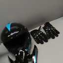 SPARK DOT Youth Motocross Helmet Kids Dirt Bike Helmets - Full Face, Lightweight & Breathable for Off-Road E-Bike BMX MX ATV (with Gloves Goggles Mask) 4Pcs Set, Medium(57-58cm), Blue