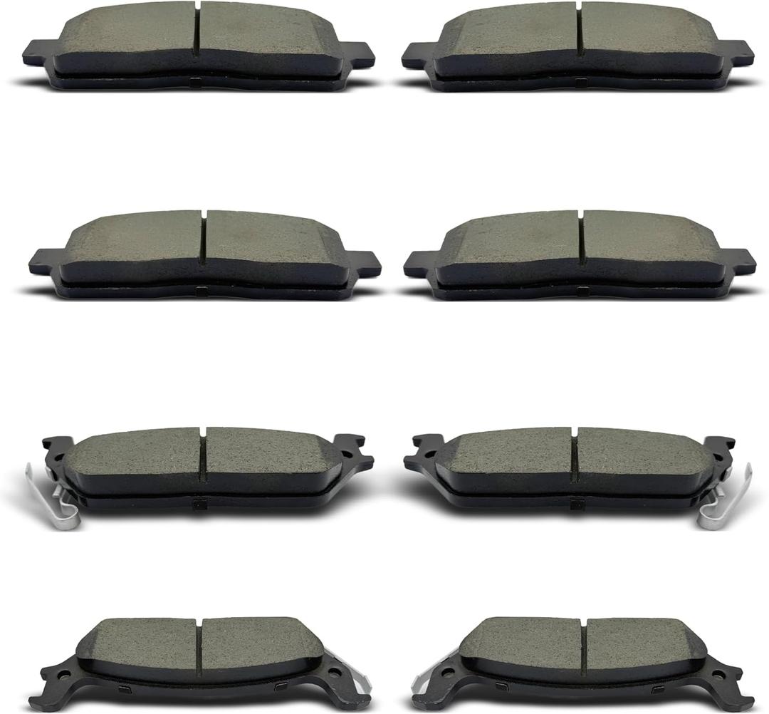 Front Rear Ceramic Brake Pads 8 Pieces Set fit for 2004-2008 ford F-150,for 2006-2008 Lincoln Mark LT