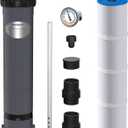 POOLPURE PFT-AF150 Cartridge Pool Filter Tank&Element for Above Ground & Inground Swimming Pools, 150 Sq.ft Pool Filter System, Pool Filter housing, 8900 gallons of Water per Hour, Easy to Install