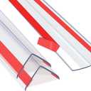 Clear Corner Guards, Peel and Stick L-Shaped Molding Trim for Wall Table Door Frame Protection and Decoration (3Pcs x 3.9ft x 1.2in)