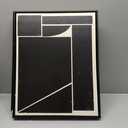 16" x 20" Alignment Framed Wall Canvas Set - Threshold™: Modern Geometric Digital Art, Sawtooth Back Pack Of 2