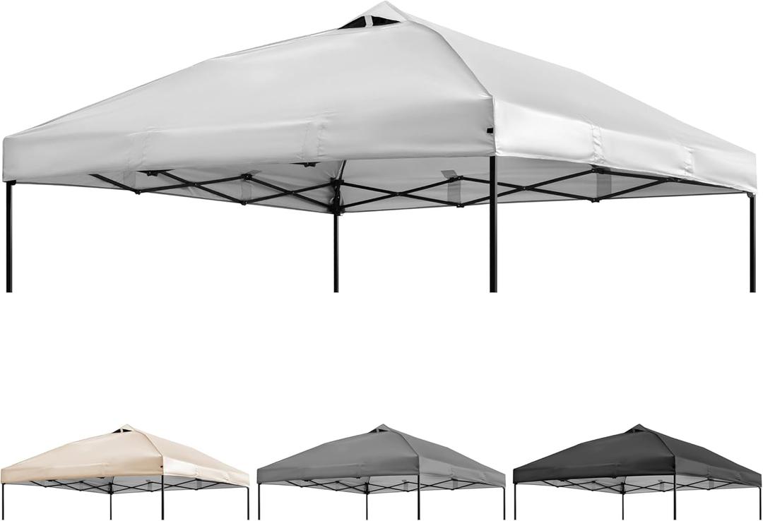 NINAT 10x10ft Canopy Replacement Top Pop Up Tent Cover Roof with Air Vent, Waterproof for Outdoor Garden Patio Pavilion Sun Shade(Top Only) White