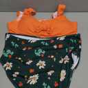 Summer Mae Maternity Ribbed Two-Piece Swimsuit Front Knot Crop Top Bikini High Waisted Pregnancy Bathing Suit Very Daisy, Size: X-Large