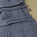 YnM Chunky Throw Blanket, Medium-Weight, Hand Knitted, Skin Friendly, Ventilated and Breathable, Machine Washable, Home Dcor Piece for Couch, Sofa and Bed (Cerulean Blue, 50x70 Inch) (50 x 70 Inch)