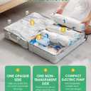Travel Compression Bags, 25 Pack Vacuum Storage Bags with 1500mAh Rechargeable Battery, Vacuum Seal Bag for Space Saving Clothes, Blanket, Duvets, Pillows, Comforters, Travel Essentials, Luggage