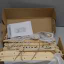 Stuffed Animal Storage & Holder, Natural Pine Wood Plushies Storage with Wheels, Large Capacity Stuffed Animal Zoo with Elastic Cord, Space Save Toy Organizer for Playroom Bedroom & Toddler Room (2 Tier)