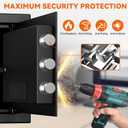 1.2 Cub Small Safe for Home Use, Digital Security Safe Box with Electronic Keypad Key, Fireproof Bag and Removable Shelf, Document Safe for Money Jewelry Valuables