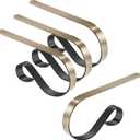 Christmas Stocking Holder Hanger,4 Pack Adjustable Stocking Holders for Mantle and Fireplace Metal Decoration for Xmas Holiday Party