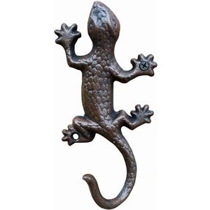 Cast Iron Decorative Wall Hook - Cast Iron Gecko Wall Mounted Hooks for Hanging, Key Hook Coat Hat Hanger Cast Iron Garden Hook - Wall Mounted Hook Hanger Holder Coat Aprons Hats Towels Wall Hook