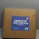 Fulton MDF Crosscut Sled for Table Saw | Precise Cuts Woodworking Jig | Aluminum Miter Slot Runners | Adjustable Stop & Transparent Guard | Cut Accurate Miters