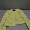 BCBGMAXAZRIA Women's Long Sleeve Round Neck Tweed Jacket, Yellow M