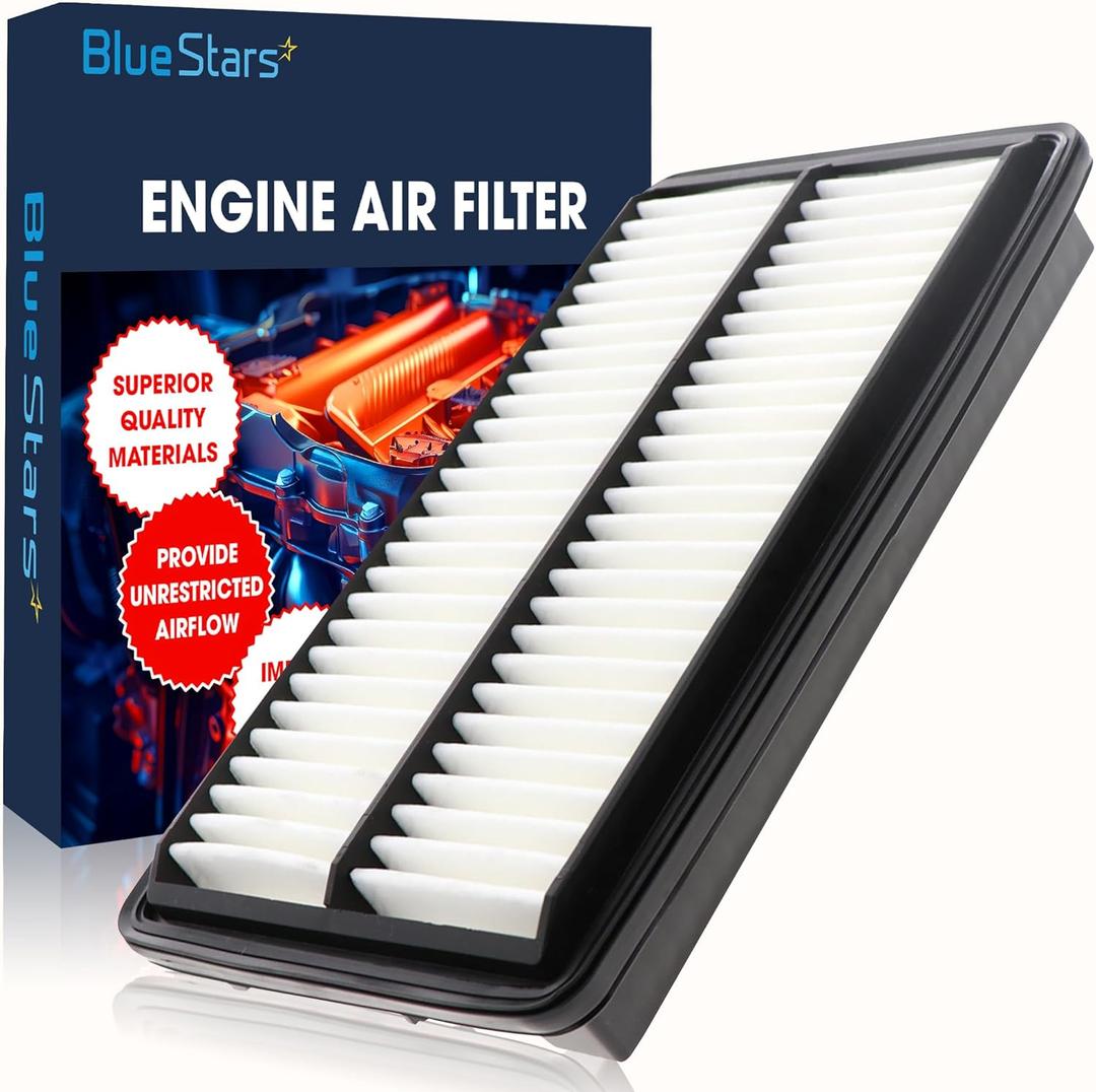 BlueStars Extra Guard XA10486 Air Filter - Compatible with Honda Pilot 2016-2023 Odyssey 2018-2023 Ridgeline 2017-2023 Acura MDX TLX 2021-2023 Passport 2019-2025 - Replaces CA12061 WA10339 PA99178