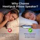 2026 Pillow Speaker,Bluetooth Pillow Speakers for Sleeping,Ultra-Thin Under Pillow Speakers with White Noise Timer,Flat Under Pillow Speaker for Side Sleeper,Wireless Sleep Aid for Adult