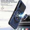 Ailiber for Samsung Galaxy A35 Phone Case, Galaxy A35 5G SM-A356 Case with Screen Protector, Ring Kickstand for Magnetic Car Mount, Heavy Duty Protective Rugged Shockproof Cover for Samsung A35-Blue