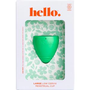 Cup Low Cervix Menstrual Cup | Award Winning Reusable Soft Flexible Alternative to Pads & Tampons | Sustainable Feminine Hygiene | Leak Proof | Holds 28ml | 45mm Diameter, 47mm L (Large)
