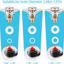 8 x Universal Sink Stopper with Hair Catcher, Faster Drainage, Bathroom Sink Drain Strainer in Brass, Pop Up Drain Cover, Basin Plug for 1.04~1.97 Inch Drain Hole