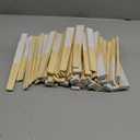 Aneco 48 Pieces Handheld Paper Fans Paper Folding Fans with Bamboos for Wedding Gift, Party, Home, DIY, White
