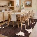 YIHOUSE 8‘x10' Washable Cowhide Rug, Cow Print Area Rug for Living Room