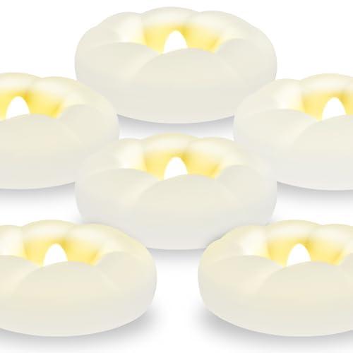 5 PACK Flameless LED Floating Candles, 3'' Battery Operated Plastic Flickering Waterproof Tealights for Cylinder Vases, Centerpieces at Wedding, Party, Pool, Holiday (Warm White)