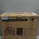 16 Inch Portable Rechargeable Solar Floor/Table Fan, Air Circulation Fan Powered by Solar Panel and AC Charger Dual Input for Indoor Household, Office, Camping, Picnic Outdoors