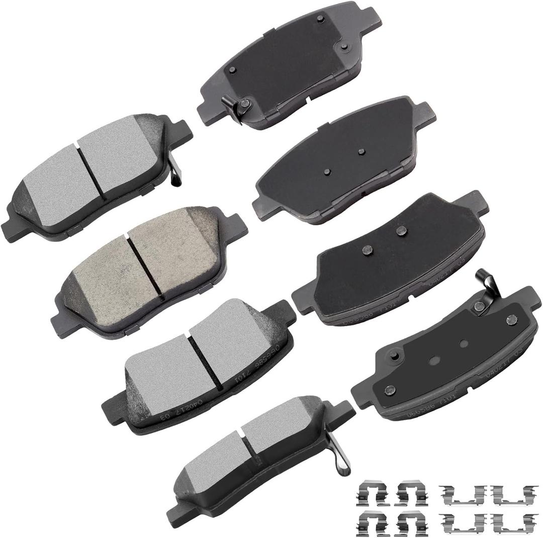 Cciyu D1444 D1445 8pcs Front & Rear Ceramic Brake Pads Kits Fit For Hyundai For Sonata 2011-2015,For Kia For Optima 2013-2016