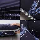 MAXYOYO Japanese Futon Mattress Floor Mattress Sleeping Pad Foldable Mat Roll Up Camping Cushion Floor Lounger Couches and Sofas Couch Topper, Moon and Star, King Size