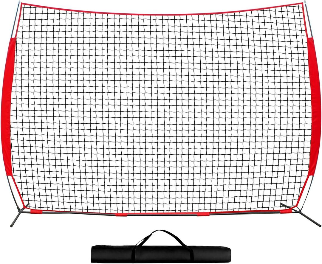 7x7ft/12x9ft/16x10ft/20x10ft Barricade Backstop Net, Sports Barrier Net, Multi-Sport Net with Carry Bag, Protective Screen for Practice- Baseball, Softball, Lacrosse, Soccer, Basketball, Tennis