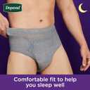 Depend Night Defense Adult Diapers, Incontinence Underwear for Men, Disposable, Overnight, Small/Medium, Grey, 26 Count