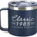 41th Birthday Gifts For Women Men, 1985 Turning 41 Year Old Birthday Gifts Ideas, 41th Birthday Decorations for Dad, Grandpa, Uncle, Husband, Friends, Coworkers, 14Oz Men's Coffee Mug Cup