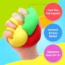 24 Pack Mini Slow Rise Stress Cube: Pull Stretch Fidget Toys for Stress Relief, Dough Squishy Toys Bulk for Kids, Classroom Prize Box Toys, Fidgets for Classroom, Hand Therapy Sensory Squishy Ball
