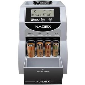 Nadex S180 Digital Coin Counter, Sorter,and Wrapper - Automatically Sorts and Counts Coin Batches, Stops on Full Coin Rolls