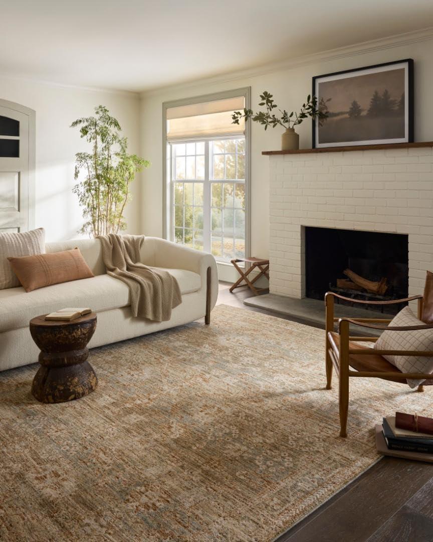 Loloi Magnolia Home by Joanna Gaines Junie Collection JUE-03 Spice/Multi 2'-0" x 3'-0", .38" Pile Height, Accent Rug