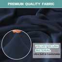 Turquoize Wing Chair Slipcover Velvet Slipcovers for Wingback Chairs Ultra Soft Velvet Sofa Covers 1-Piece Furniture Cover/Wingback Chair Cover with Elastic Bottom, Machine Washable (Wing Chair, Navy)