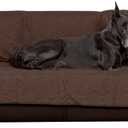 Furhaven Waterproof & Non-Slip XL Sofa/Couch Cover Protector for Dogs, Cats, & Children - Quilted Paw Print Living Room Furniture Cover - Espresso, X-Large Sofa