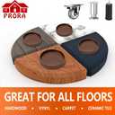 2 x PROPA Non Slip Furniture Coasters - Premium Rubber Pads for Hardwood Floors | Anti Slip Furniture Pads | Floor Protectors and Stoppers | Secure and Unscathed Floors | Set of 4 (2-Brown-4pcs)
