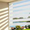 Roller Blind, Zebra Double Fabric Roller Blinds, Day and Night Opaque Insulating, Sunscreen Shade, for Windows Doors, Easy to Install (W140 x H180 cm/55 x 71 inches)