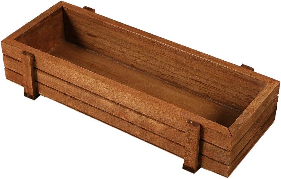 Wooden Planter Box, Wooden Planter Boxes Rectangular Wooden Window Box Garden Planter Indoor Outdoor Wood Flower Container for Flower Plant Vegetables