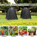 Porayhut Pop up Sunshade Cloth Pack of 2,Easy Open Crop Shade Net 36''*36''*39''UV Resisitant Plant 80% Sunblock Net for Mini Flower Pot with Stakes