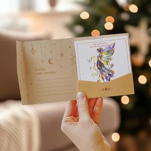 Flower Fairy Acrylic Suncatcher Stained Glass Effect Window Car Hanging Christmas Ornament Indoor Outdoor Decor Garden Sun Catcher Panel Gifts for Fairy Tale Lover for Women Mom Grandma